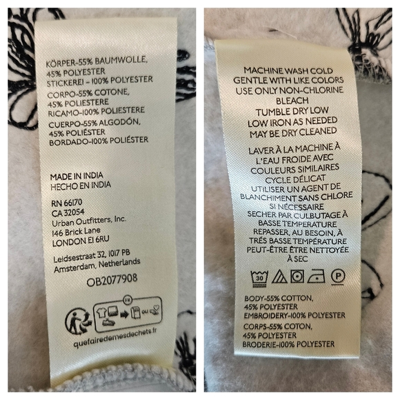 Anthropologie Casual Chic Gray Bow-Print Puff-Sleeve Sweatshirt - Picture 15 of 16